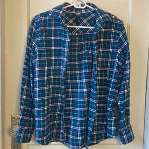Land's End Turquoise Flannel